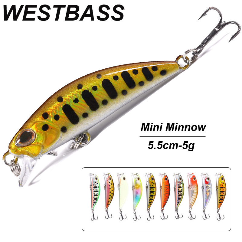 Fishing Lure Popper - WESTBASS 1PX Micro Minnow señuelo 55mm-5g