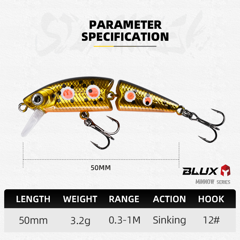 BLUX DR. Minnow Joint 50S Swim - Fishing Lure Popper reseña y precio