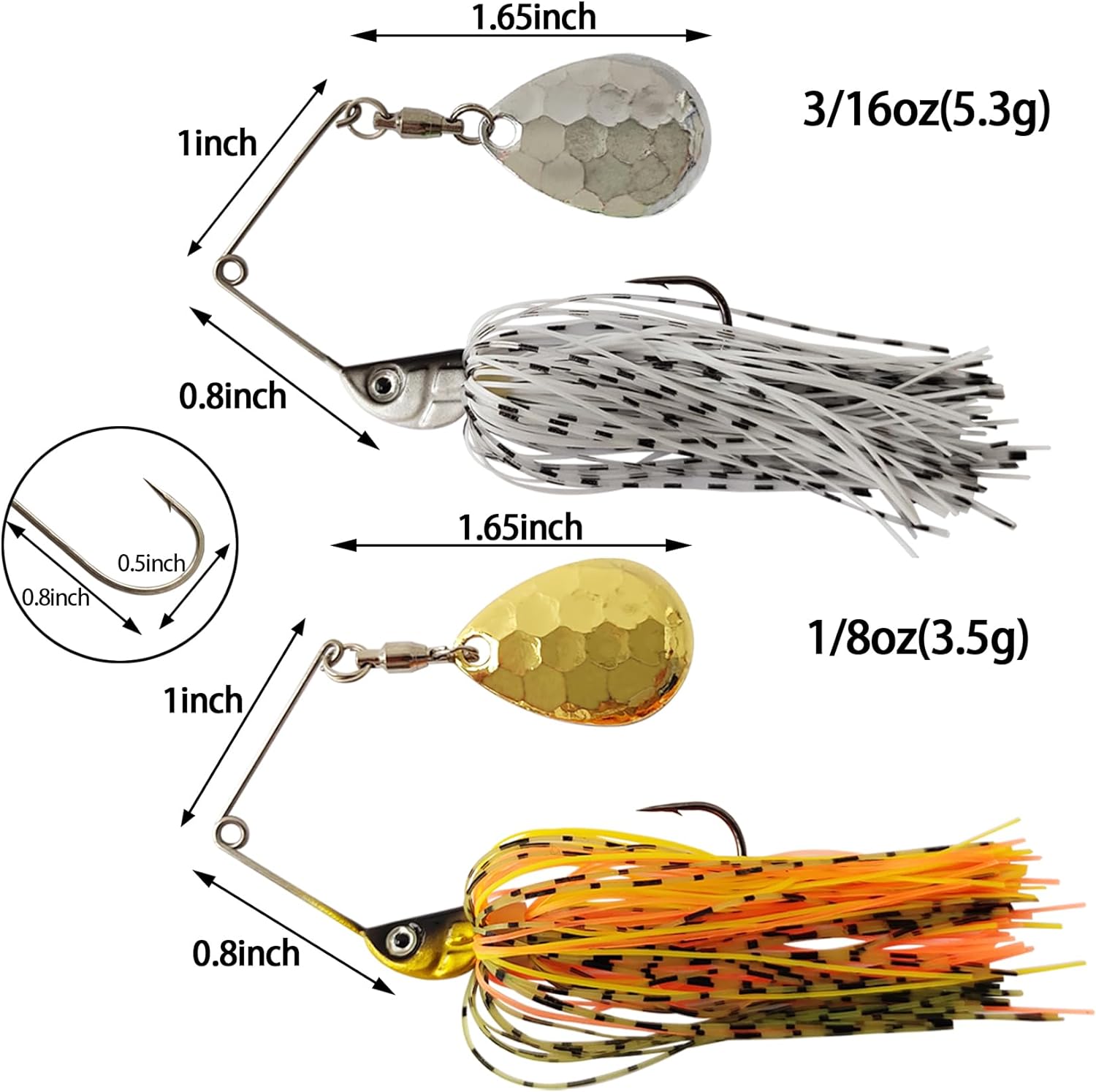 Eupheng Spinner cebo cuchara c - Fishing Lure Buzzbait reseña y precio