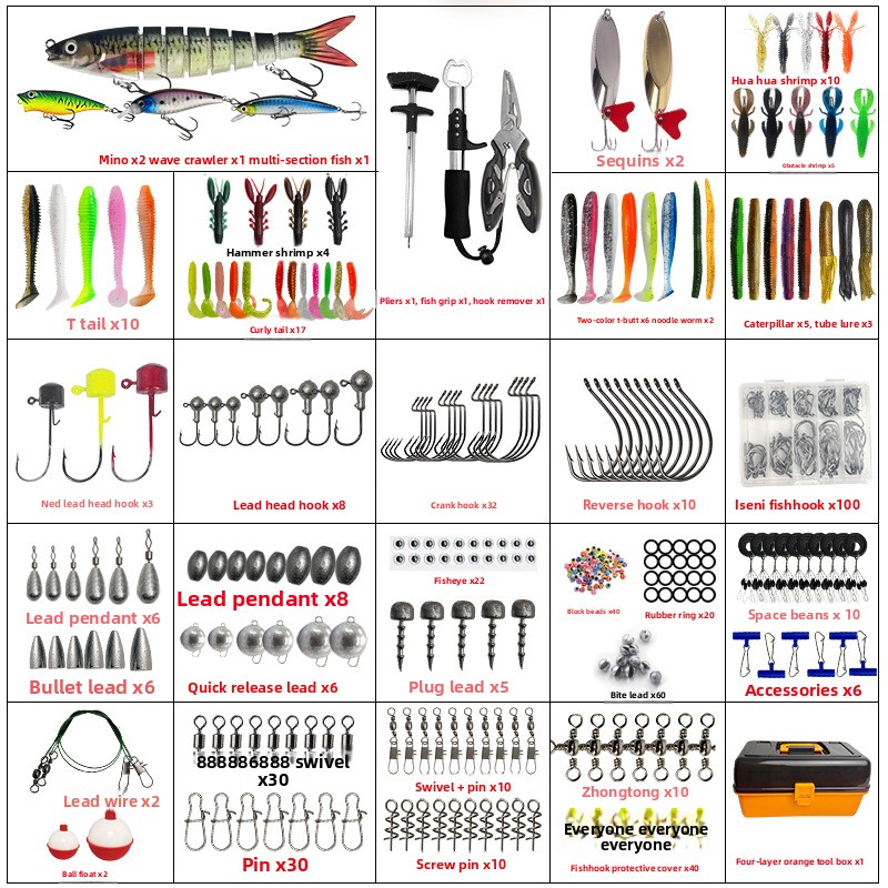 Caja de aparejos naranja con j - Fishing Lure Box reseña y precio