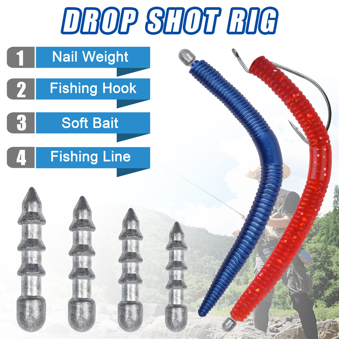 Pesas de clavos de 60 piezas,  - Fishing Lure Accessories reseña y precio