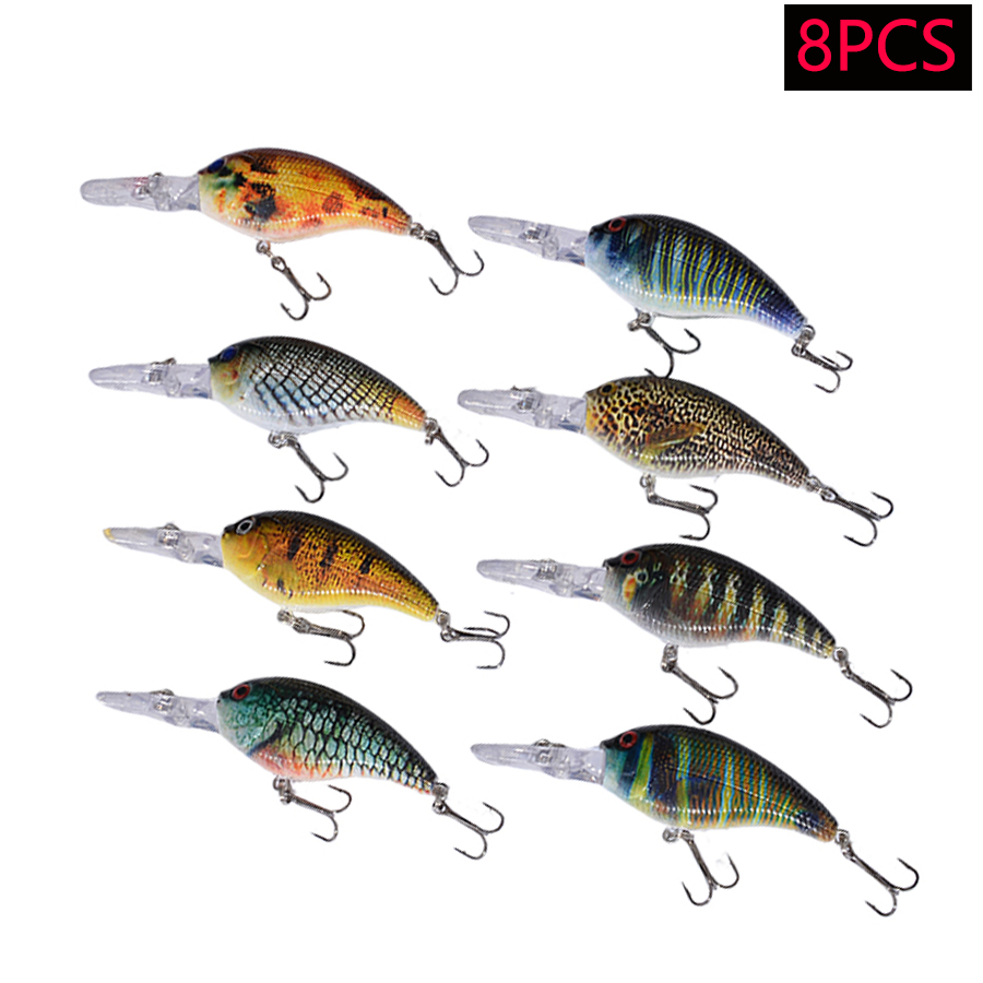 Juego de 8 señuelos de pesca a - Fishing Lure Jerkbait reseña y precio
