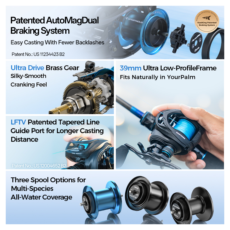 Carrete de Baitcasting de fund - Kastking Reel Zephyr reseña y precio