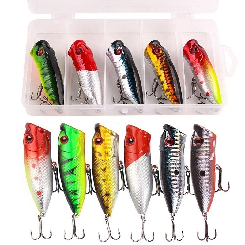 6 uds 6 colores (bolsa de opp) - Fishing Lure Popper reseña y precio