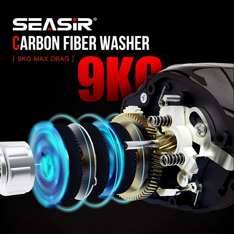 Carrete de pesca SEASIR Cast X - Kastking Reel Zephyr reseña y precio